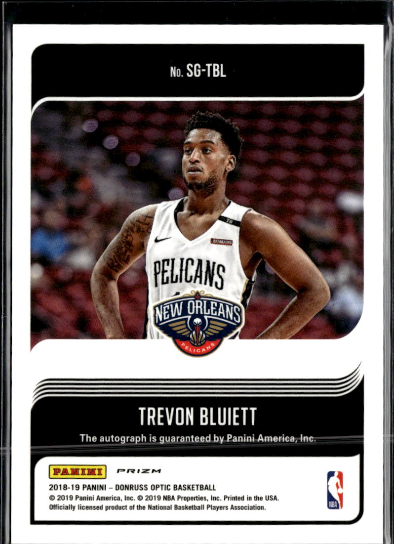 Trevon Bluiett 2018-19 Optic Auto Autograph Red New Orleans Pelicans