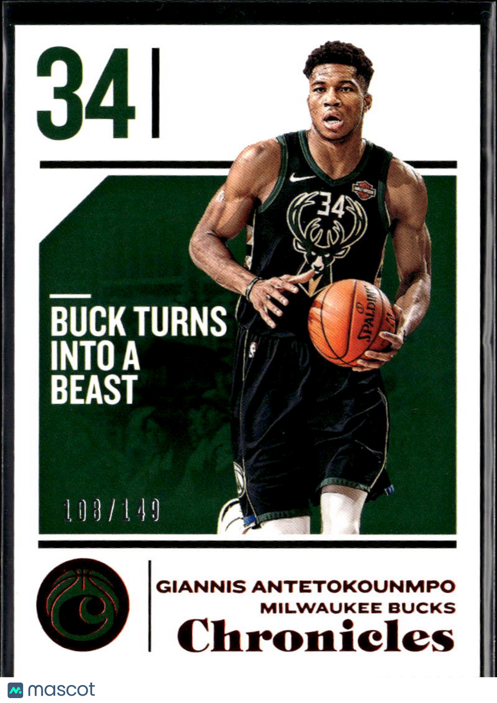 Giannis Antetokounmpo 2018-19 Chronicles Red 108/149 Milwaukee Bucks
