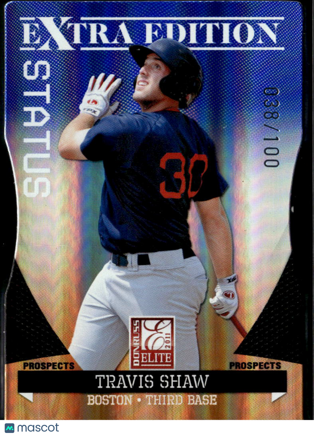 Travis Shaw 2011 Donruss Elite Extra Edition Status Blue /100 Boston Red Sox