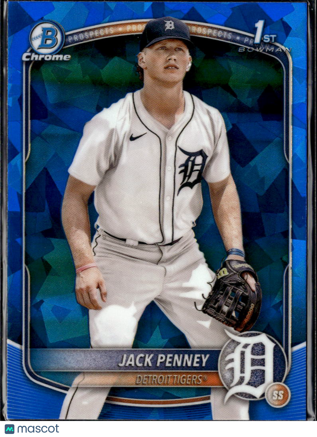 Jack Penney 2025 Bowman Chrome 1st Sapphire Detroit Tigers