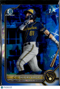 Jheremy Vargas 2022 Bowman Chrome Sapphire 1st Milwaukee Brewers