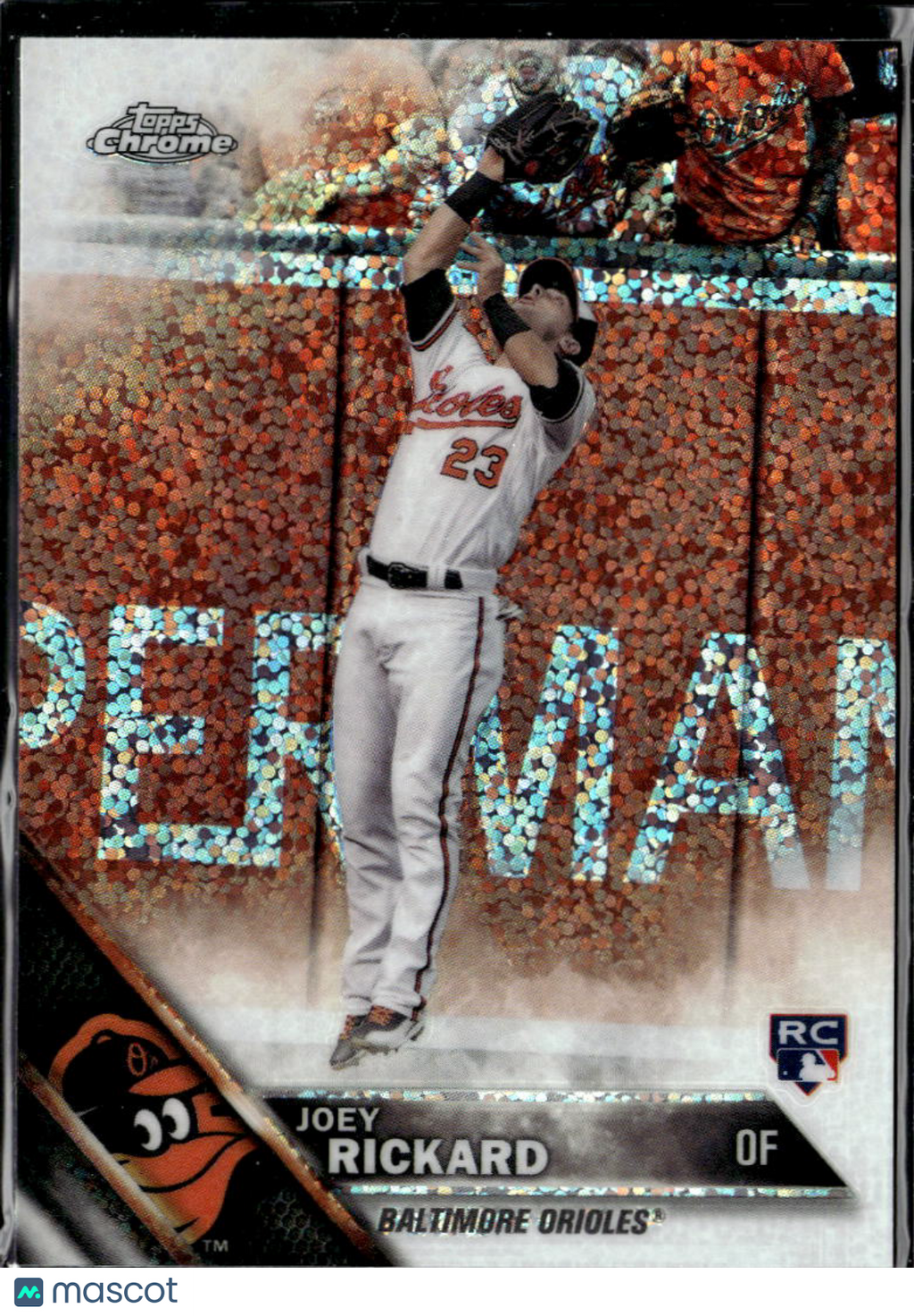 Joey Rickard 2016 Topps Chrome White Sparkle SSP RC Baltimore Orioles