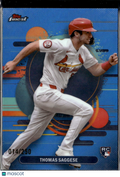 Thomas Saggese 2025 Topps Finest RC Blue Refractor /250 St. Louis Cardinals