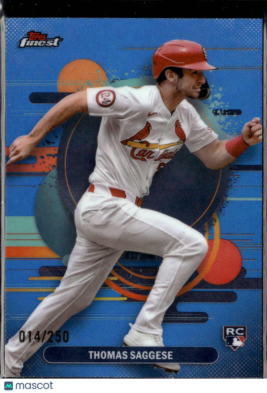 Thomas Saggese 2025 Topps Finest RC Blue Refractor /250 St. Louis Cardinals
