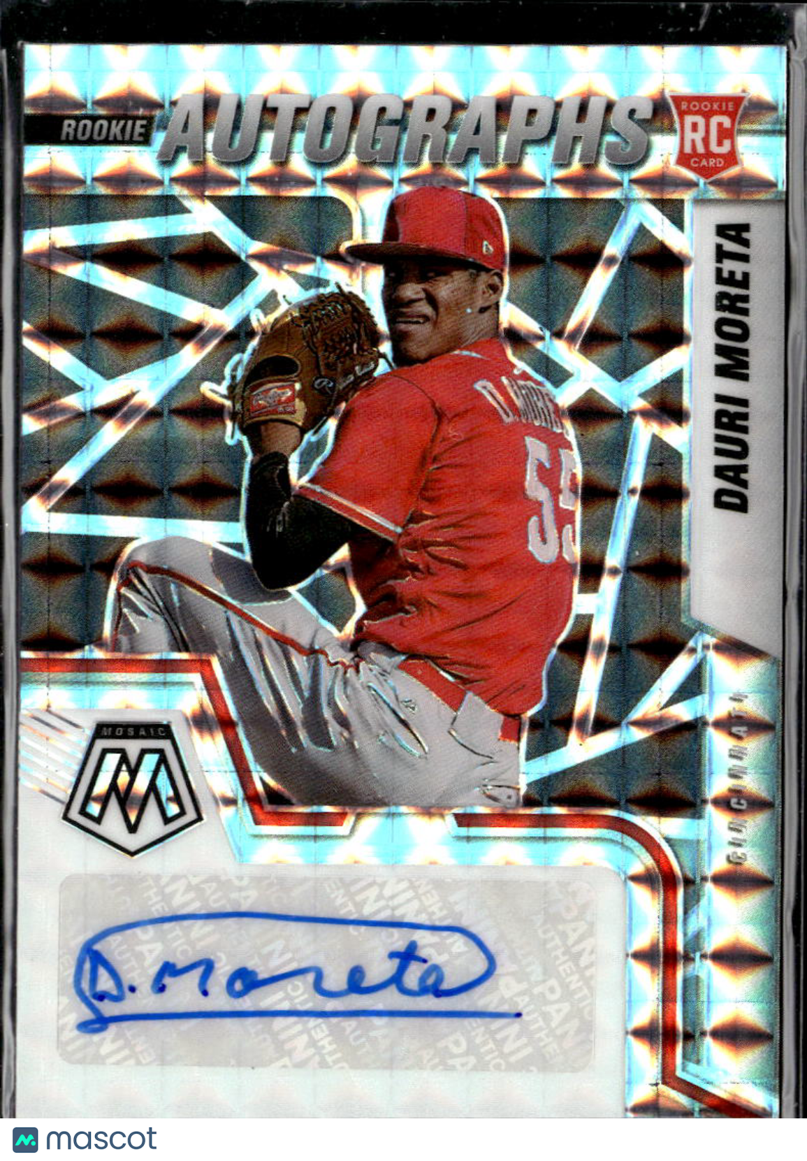 Dauri Moreta 2022 Panini Mosaic RC Auto Autograph Cincinnati Reds