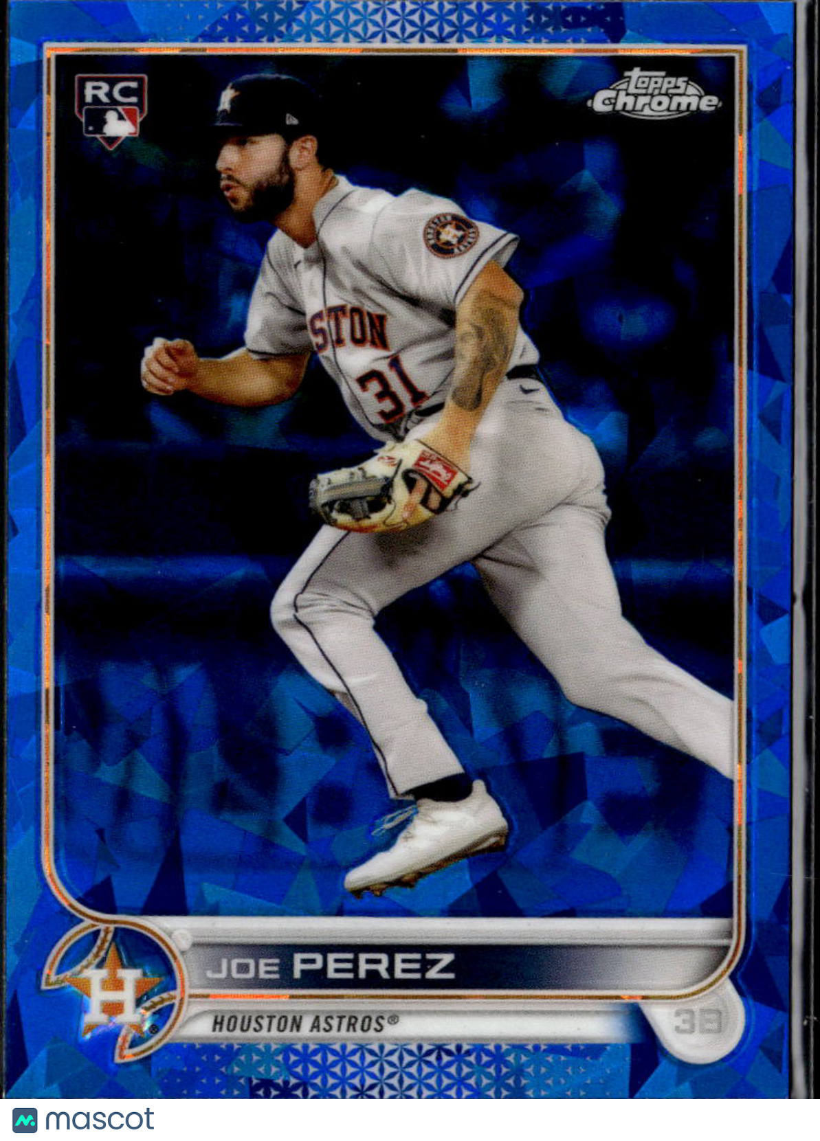 Joe Perez 2022 Topps Chrome Update Sapphire Edition RC Houston Astros