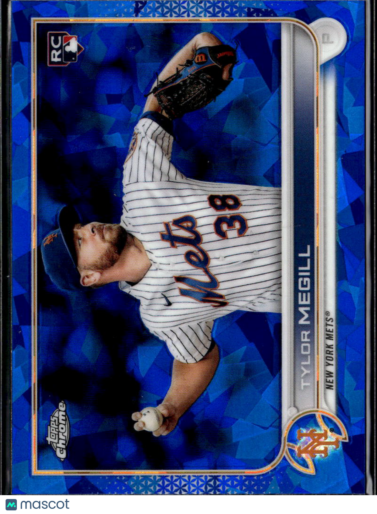 Tylor Megill 2022 Topps Chrome Sapphire Edition RC New York Mets