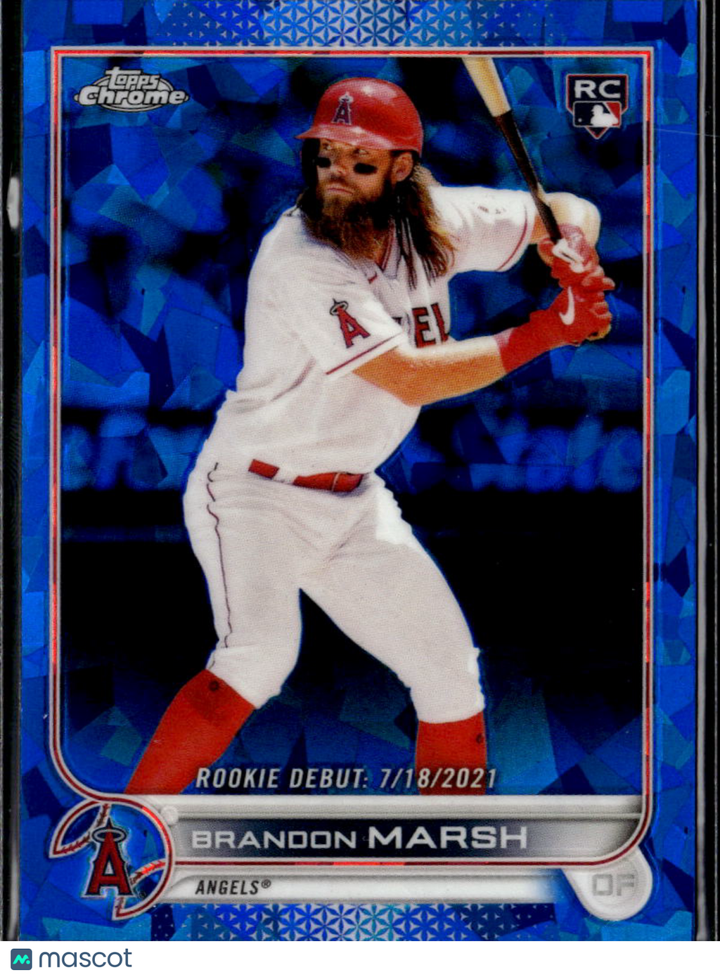 Brandon Marsh 2022 Topps Chrome Sapphire RC Los Angeles Angels