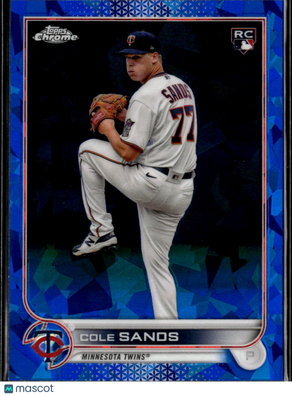 Cole Sands 2022 Topps Chrome Sapphire Update Series RC Minnesota Twins