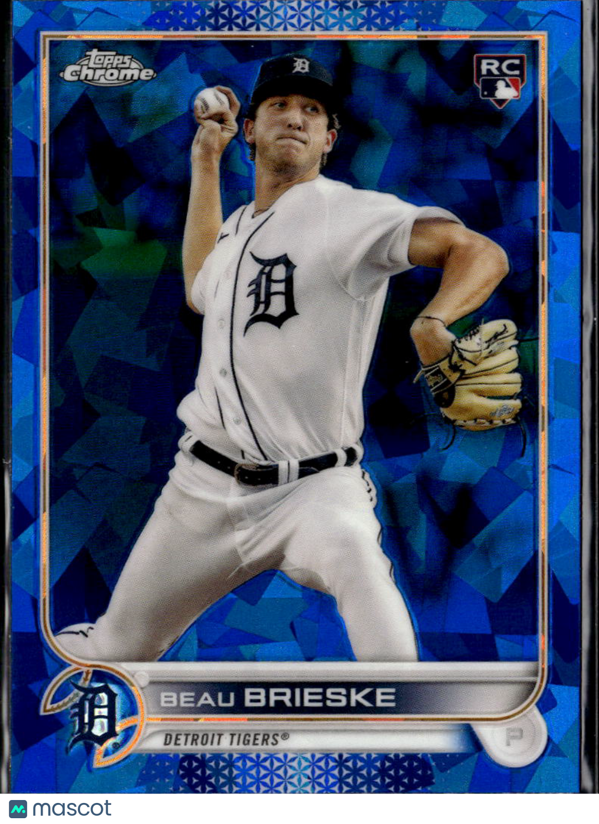 Beau Brieske 2022 Topps Chrome Update Sapphire Edition RC Detroit Tigers