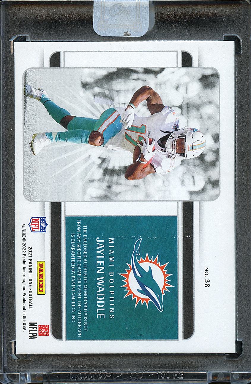 Jaylen Waddle 2021 Panini One Auto Autograph Patch RC 3/35 Miami Dolphins