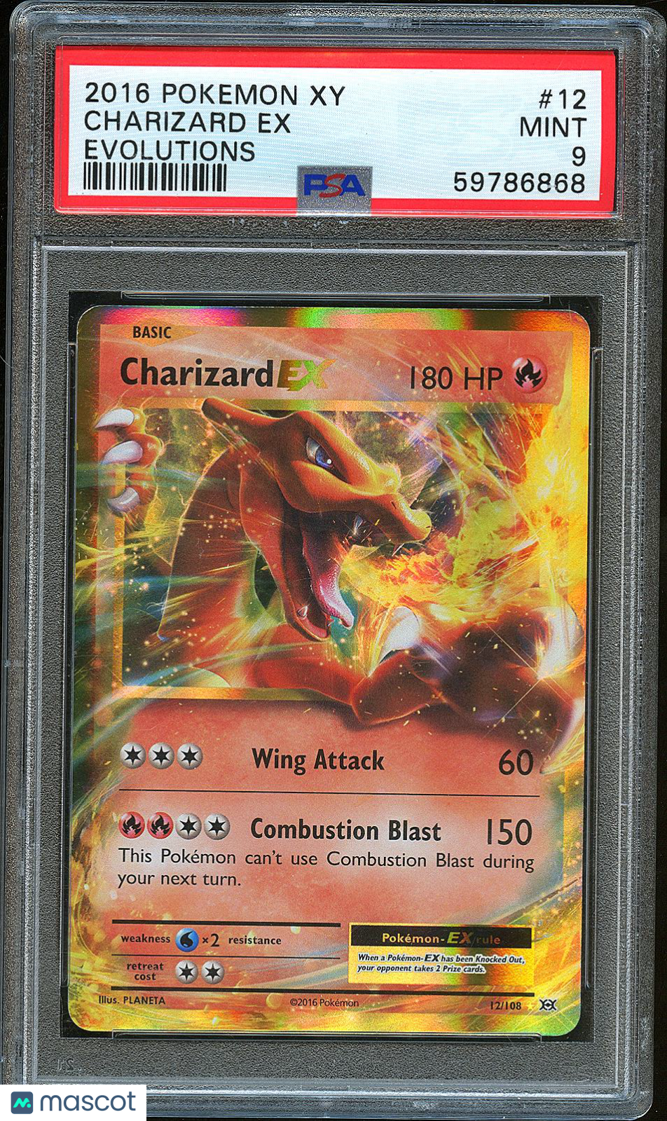 Charizard EX 2016 Pokemon Xy Evolutions Evolutions PSA 9 #12