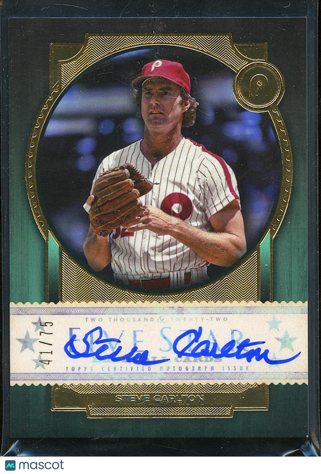 Steve Carlton 2022 Topps Five Star Auto Autograph 41/75 Philadelphia Phillies
