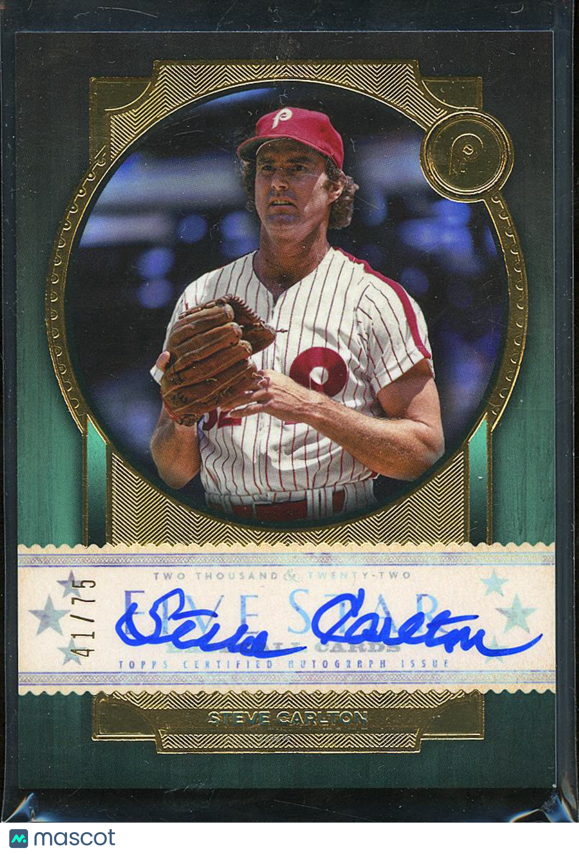 Steve Carlton 2022 Topps Five Star Auto Autograph 41/75 Philadelphia Phillies