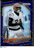 Geno Stone 2025 Prizm Blue Checkerboard SSP Cincinnati Bengals