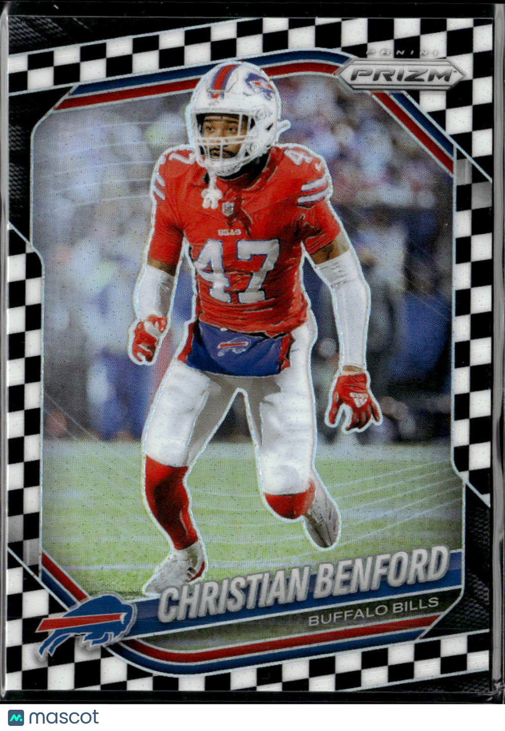 Christian Benford 2025 Prizm Checkerboard SSP Buffalo Bills