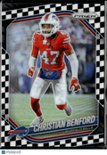 Christian Benford 2025 Prizm Checkerboard SSP Buffalo Bills