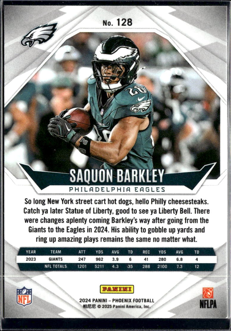 Saquon Barkley 2025 Phoenix Orange Philadelphia Eagles
