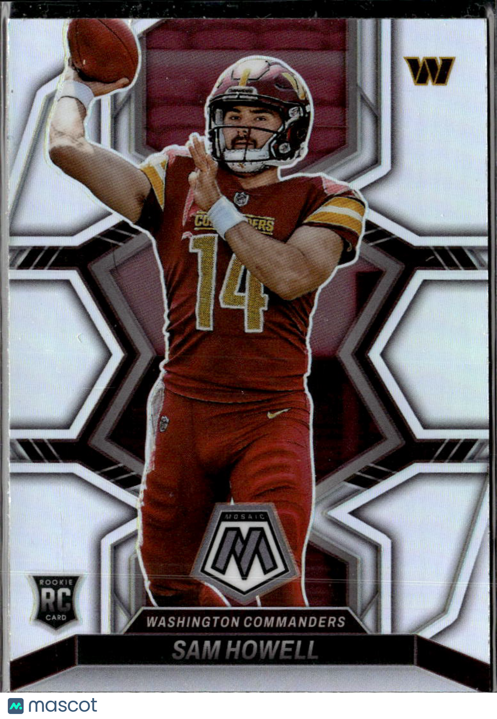 Sam Howell 2022 Mosaic Variation Silver RC Washington Commanders