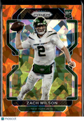 Zach Wilson 2021 Prizm Orange Ice Rookie RC New York Jets