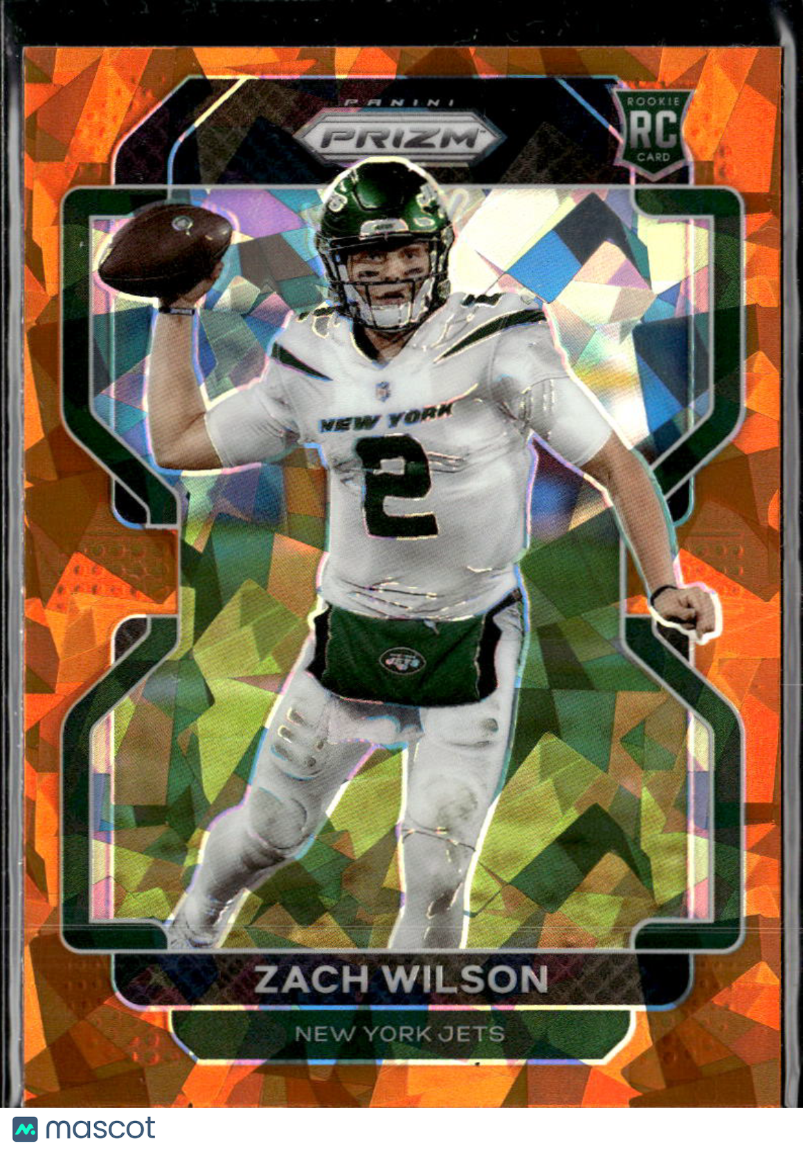Zach Wilson 2021 Prizm Orange Ice Rookie RC New York Jets
