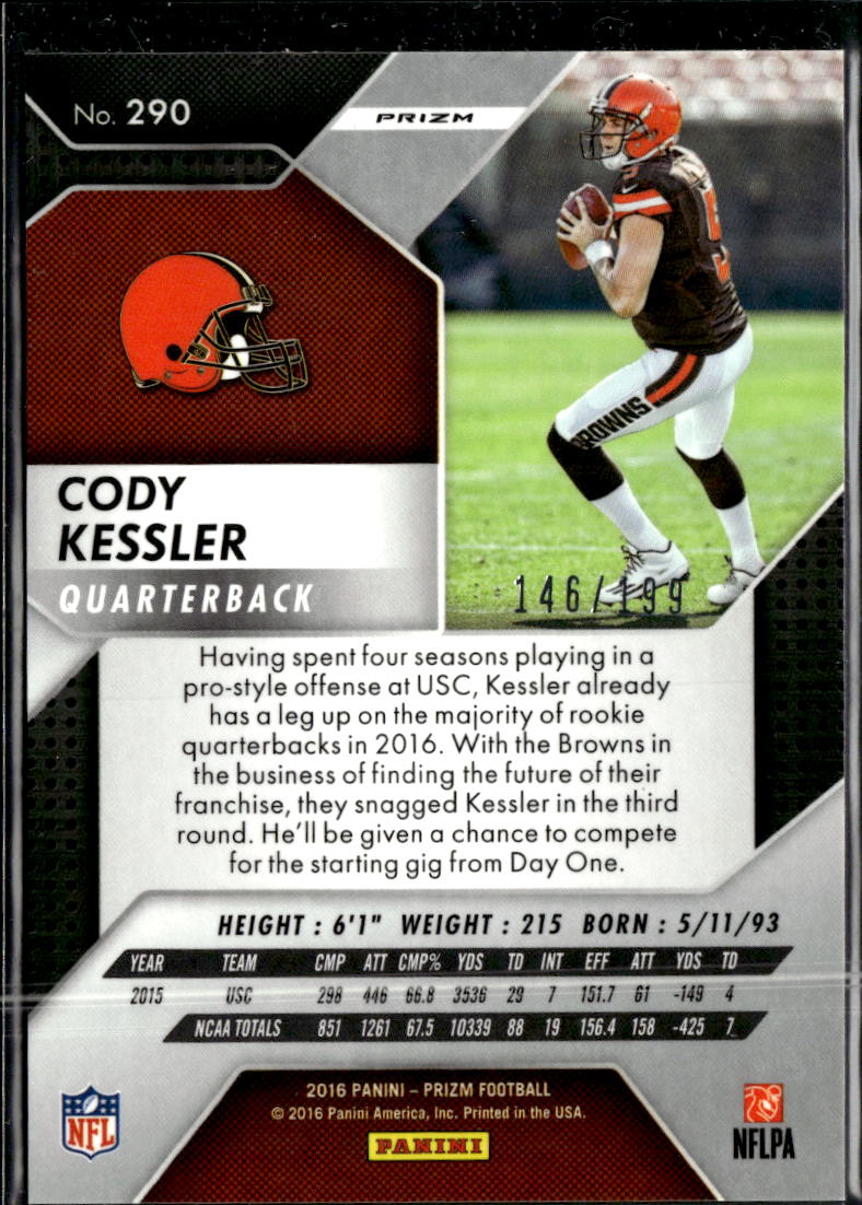 Cody Kessler 2016 Panini Prizm Football RC Blue /199 Cleveland Browns