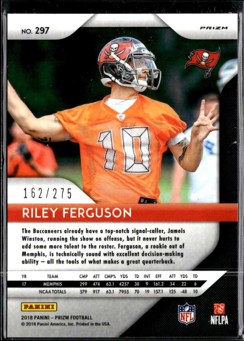 Riley Ferguson 2018 Prizm Hyper Prizm Rookie RC /275 Tampa Bay Buccaneers