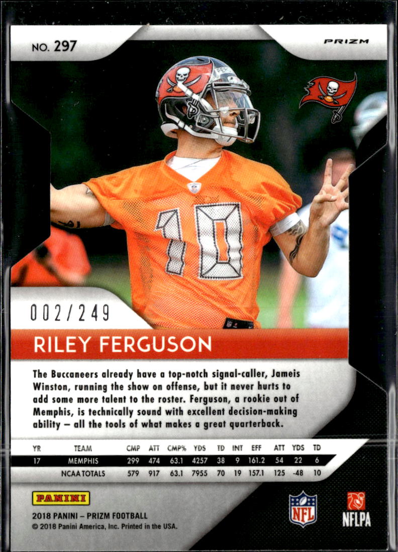 Riley Ferguson 2018 Prizm RC Orange /249 Tampa Bay Buccaneers