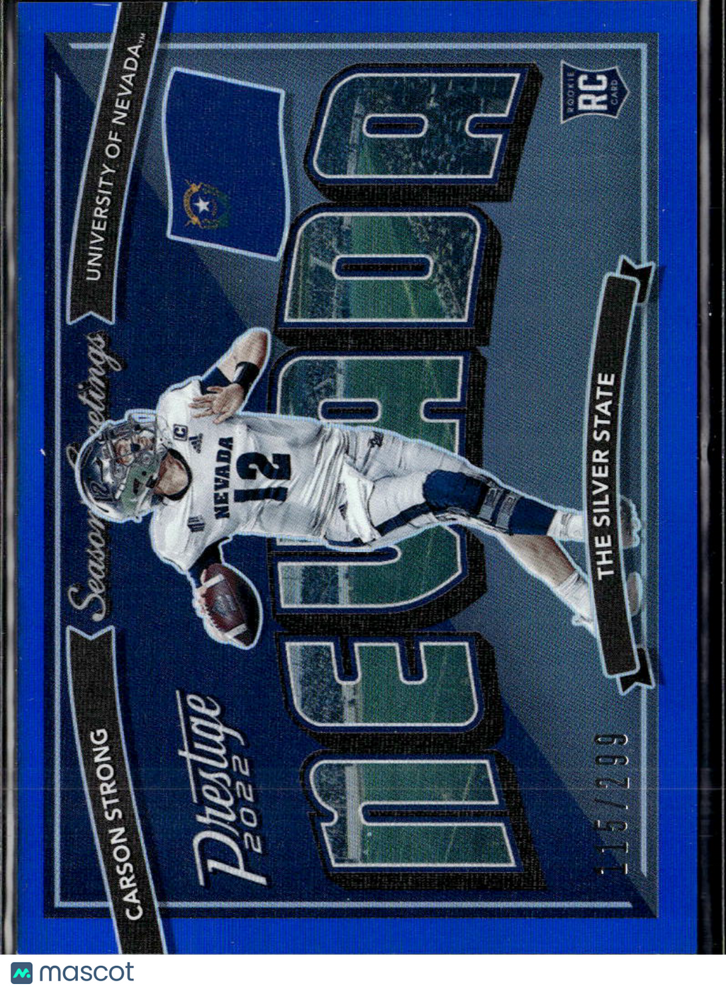 Carson Strong 2022 Panini Prestige RC Blue /299 Nevada Wolf Pack
