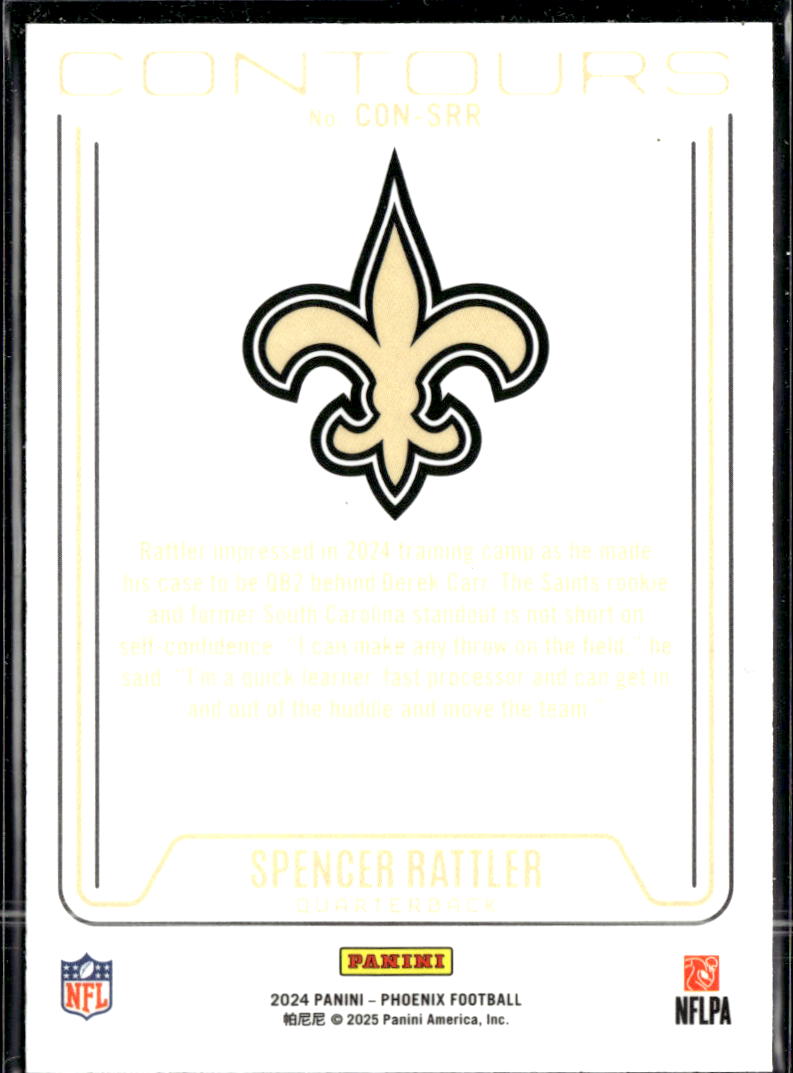 Spencer Rattler 2024 Phoenix Contours Contours Wave Rookie RC New Orleans Saints