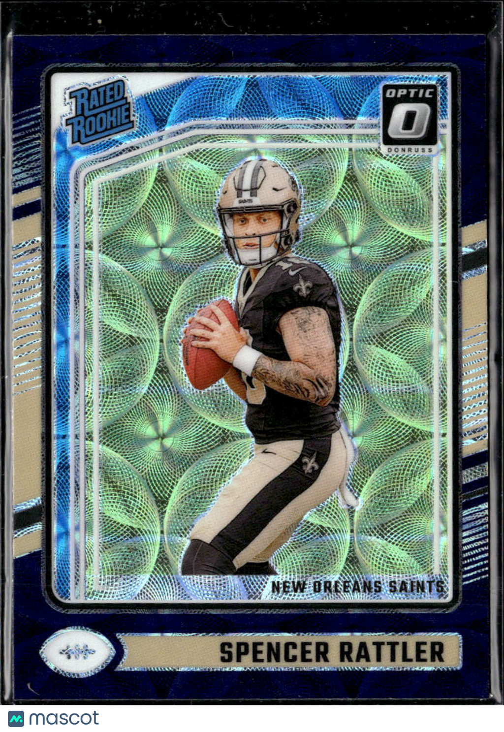 Spencer Rattler 2024 Optic Rated Rookie Purple Scope New Orleans Saints