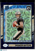 Spencer Rattler 2024 Optic Rated Rookie Purple Scope New Orleans Saints