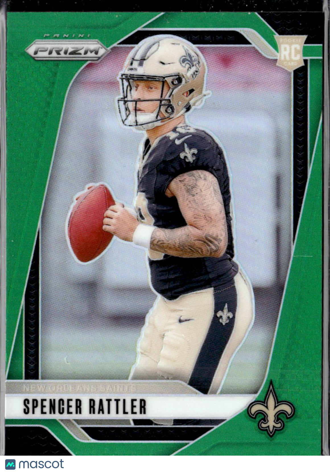 Spencer Rattler 2024 Prizm RC Green New Orleans Saints