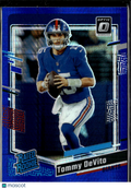 Tommy DeVito 2023 Optic Rated Rookie Blue Hyper New York Giants