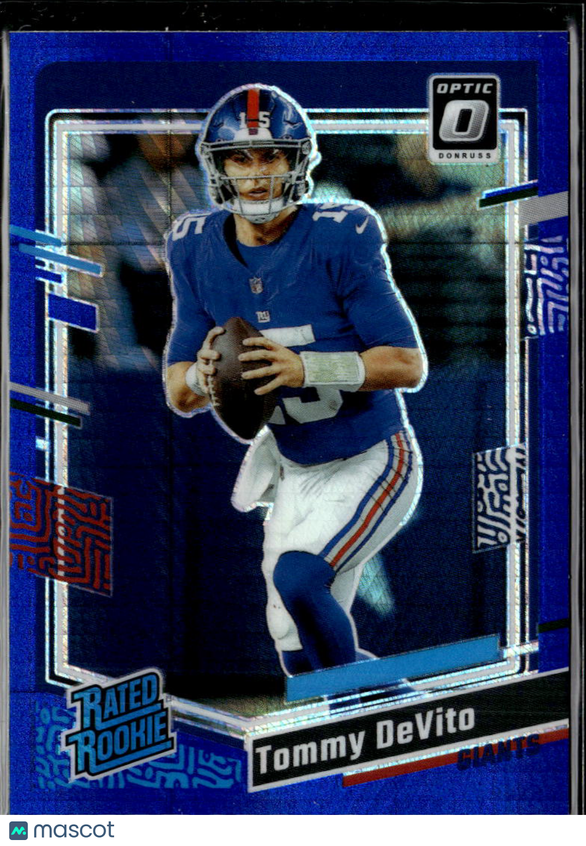 Tommy DeVito 2023 Optic Rated Rookie Blue Hyper New York Giants