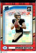 Spencer Rattler 2024 Optic Rated Rookie Red Pandora New Orleans Saints