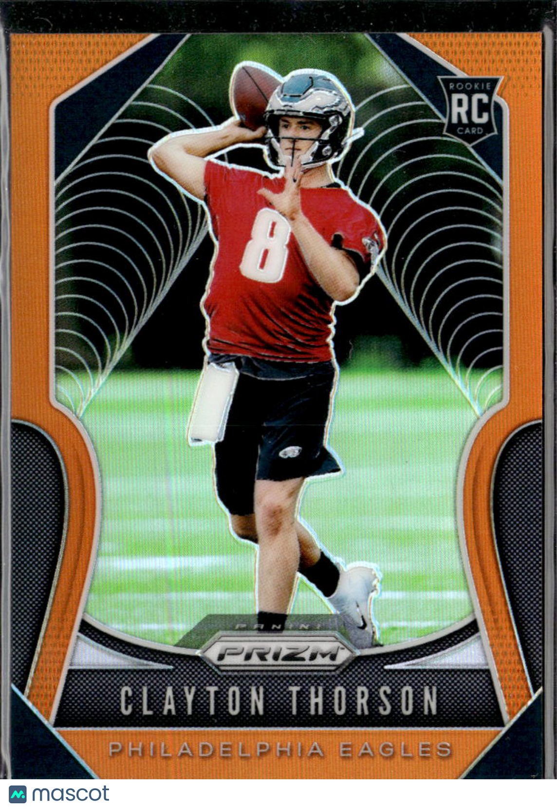 Clayton Thorson 2019 Panini Prizm RC Orange /249 Philadelphia Eagles