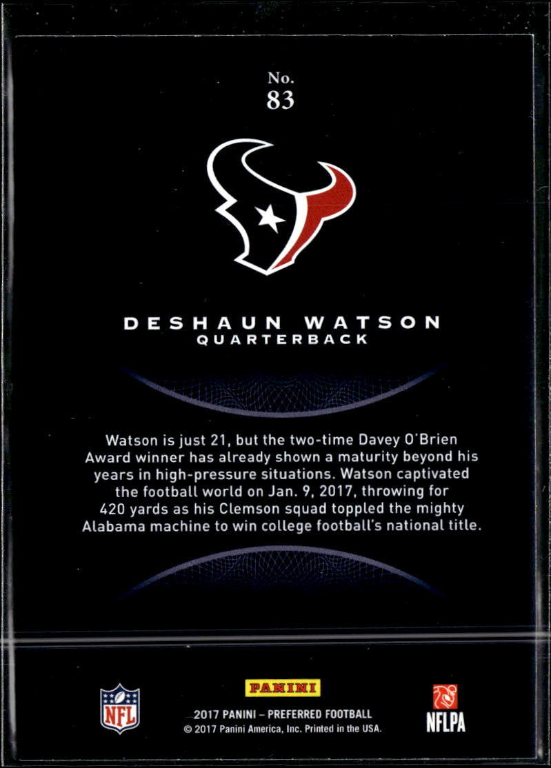 Deshaun Watson 2017 Crown Royale Rookie RC Houston Texans