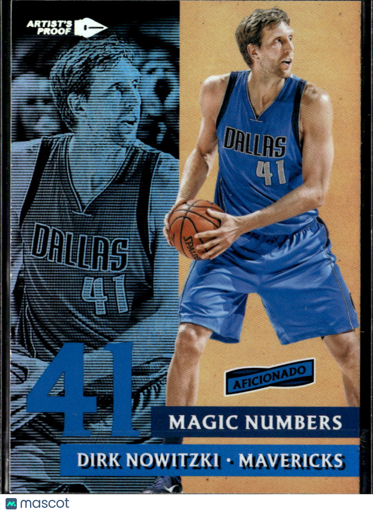 Dirk Nowitzki 2017 Aficionado Magic Numbers Artist's Proof Dallas Mavericks