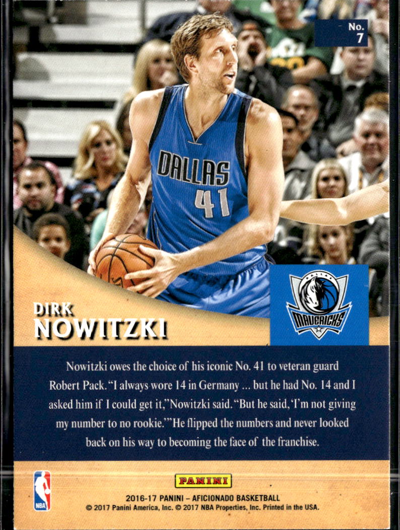 Dirk Nowitzki 2017 Aficionado Magic Numbers Artist's Proof Dallas Mavericks