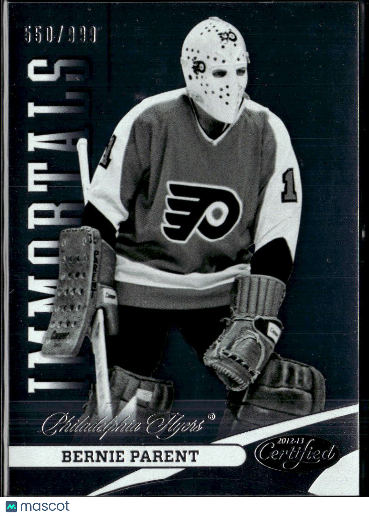 Bernie Parent 2012 Panini Certified Immortals /999 Philadelphia Flyers
