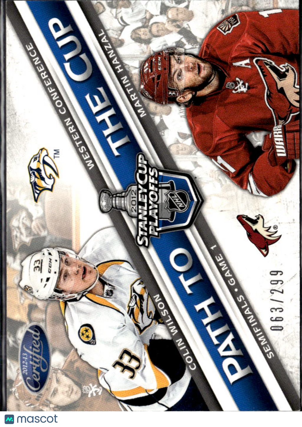Martin Hanzal Colin Wilson 2012 Panini Certified /299