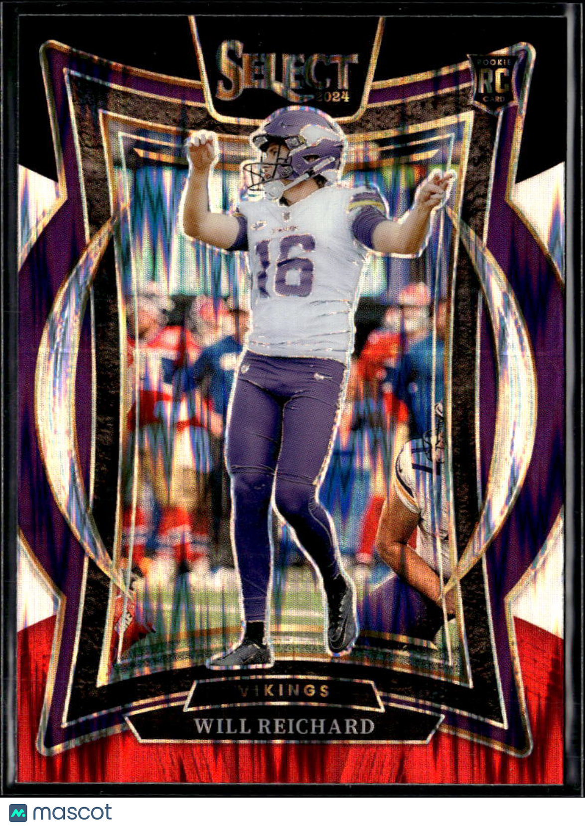Will Reichard 2024 Select Red Black Shock Rookie RC Minnesota Vikings