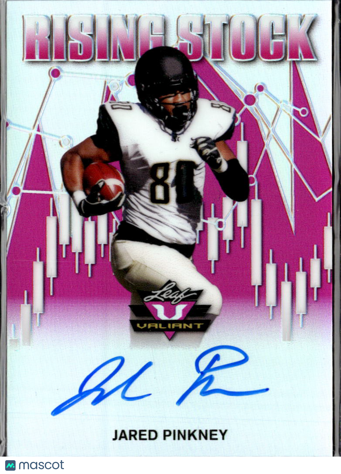 Jared Pinkney 2020 Leaf Valiant Rising Stock Auto Autograph Vanderbilt /15