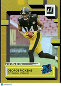 George Pickens 2022 Donruss Rated Rookie Gold Press Proof Pittsburgh Steelers