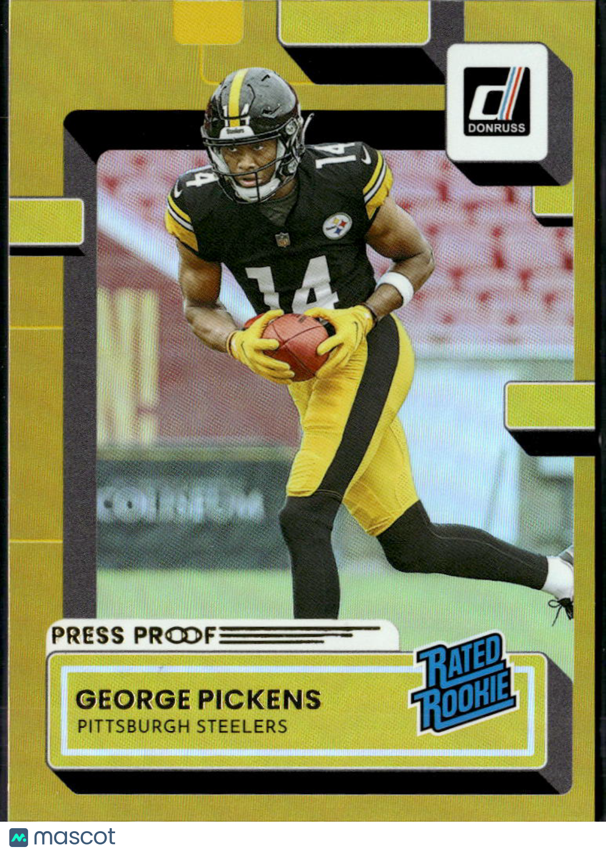 George Pickens 2022 Donruss Rated Rookie Gold Press Proof Pittsburgh Steelers