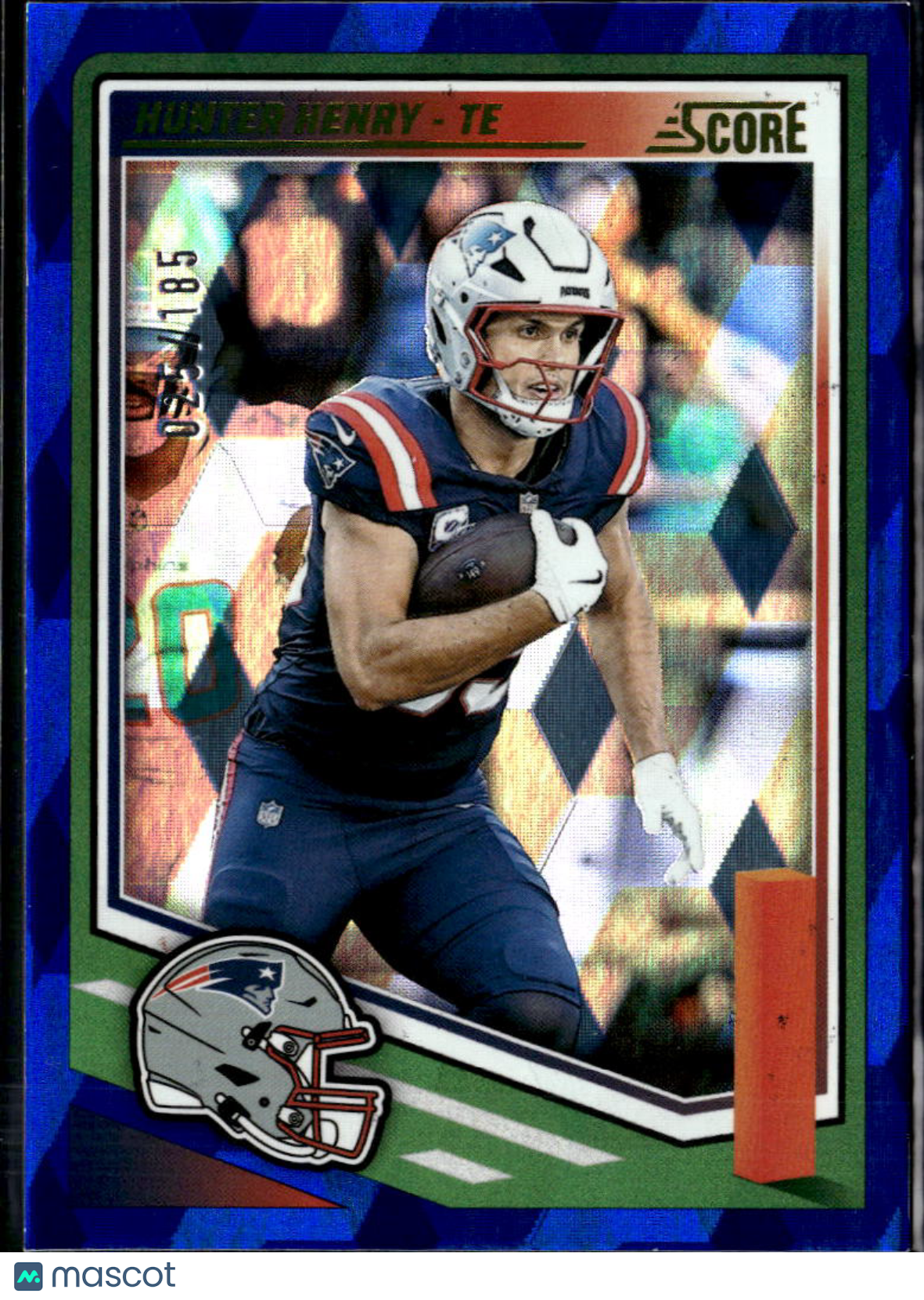 Hunter Henry 2025 Panini Score Blue /185 New England Patriots