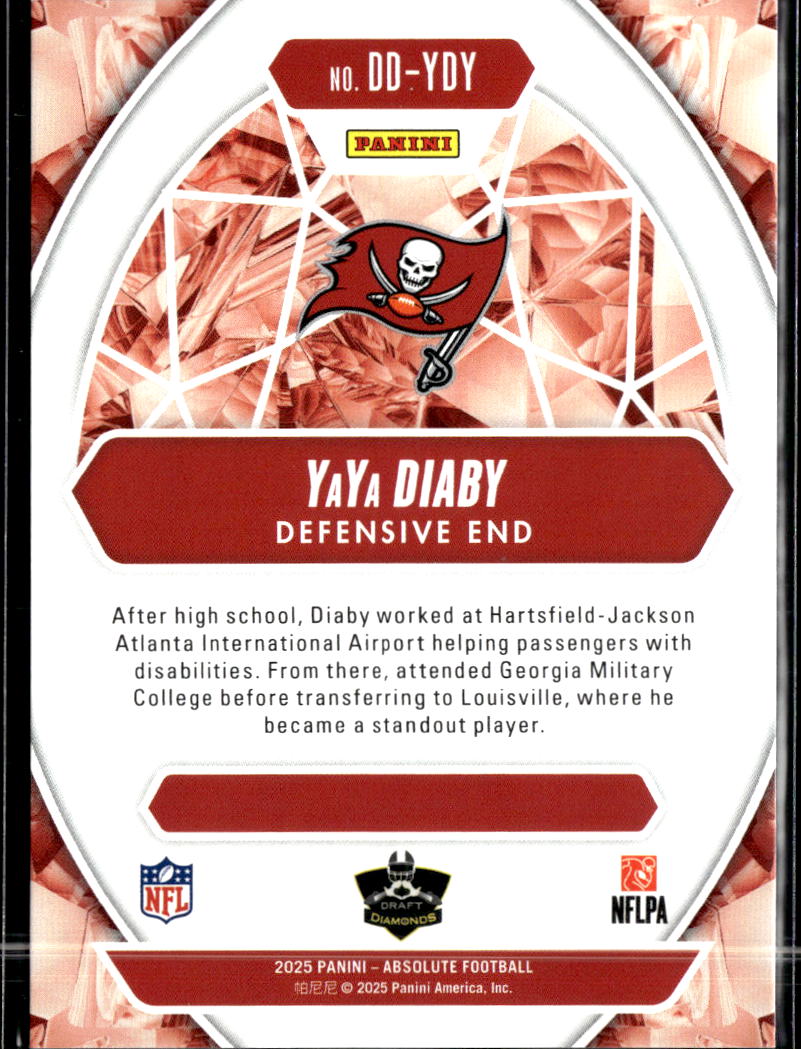 YaYa Diaby 2025 Absolute Red /150 Tampa Bay Buccaneers