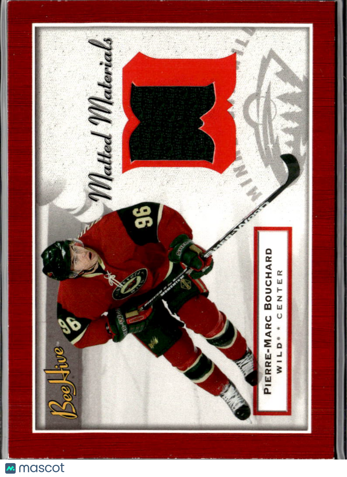Pierre-Marc Bouchard 2003 Upper Deck Bee Hive Game Worn Patch Minnesota Wild