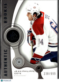 Jean-Philippe Cote 2006 Upper Deck SP Game Used /999 Montreal Canadiens